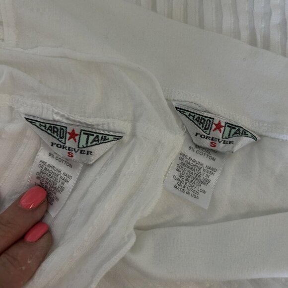 Hard Tail Forever White Triple Tiered Skirt and Ribbed Pleated Tank Size Small - Picture 3 of 10